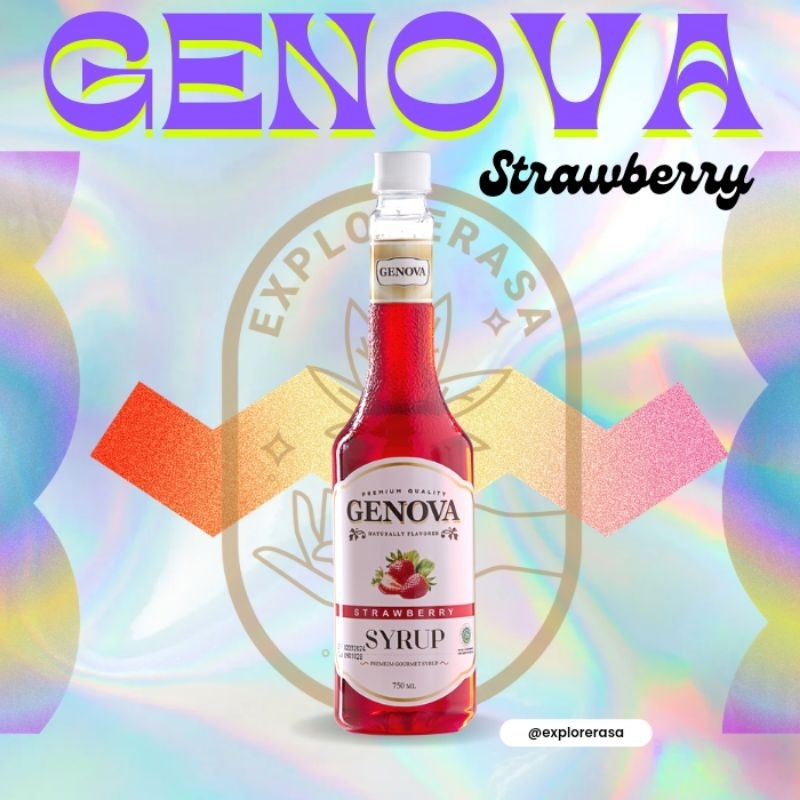 

Genova syup rasa strawberry isi 750ml