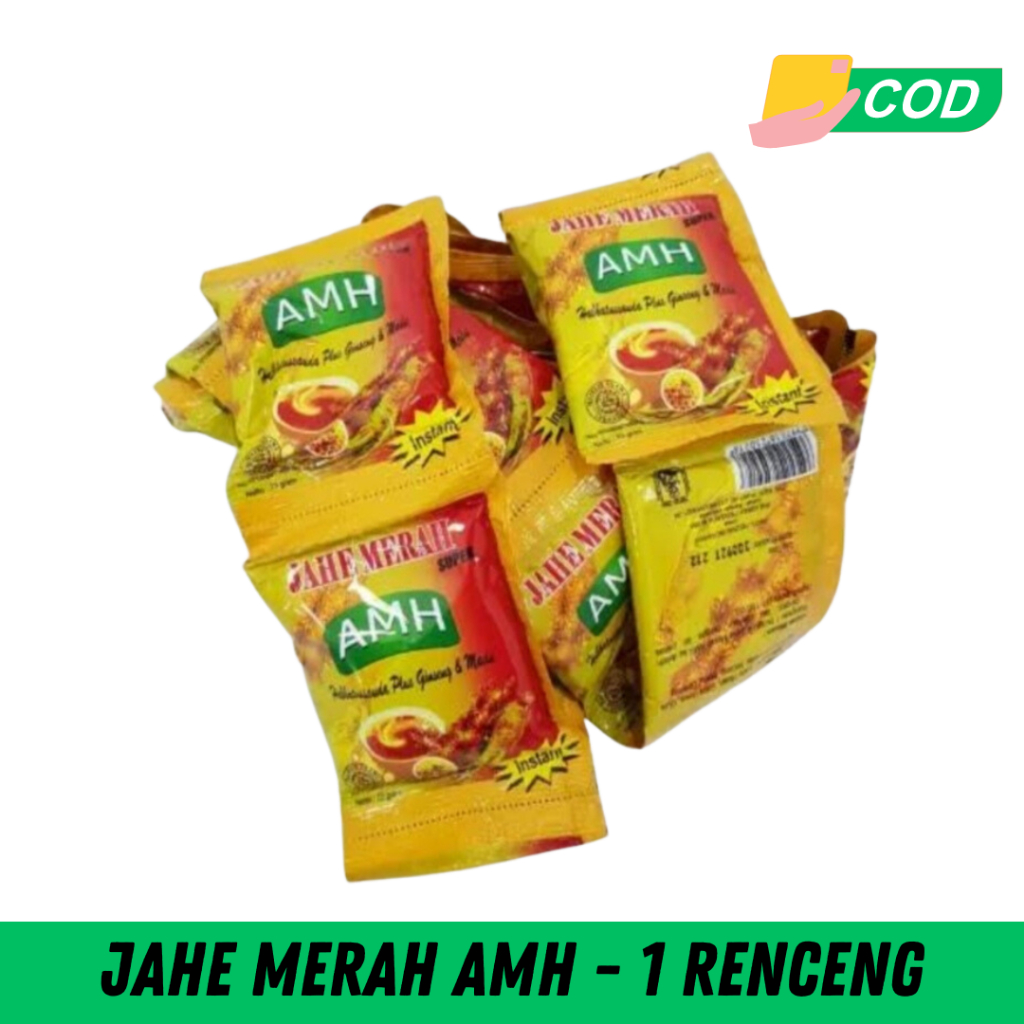 

JAHE MERAH SUPER AMH - RENTENG 10 PCS INSTANT - HABBATUSSAUDA PLUS GINSENG MADU - ORIGINAL 100%