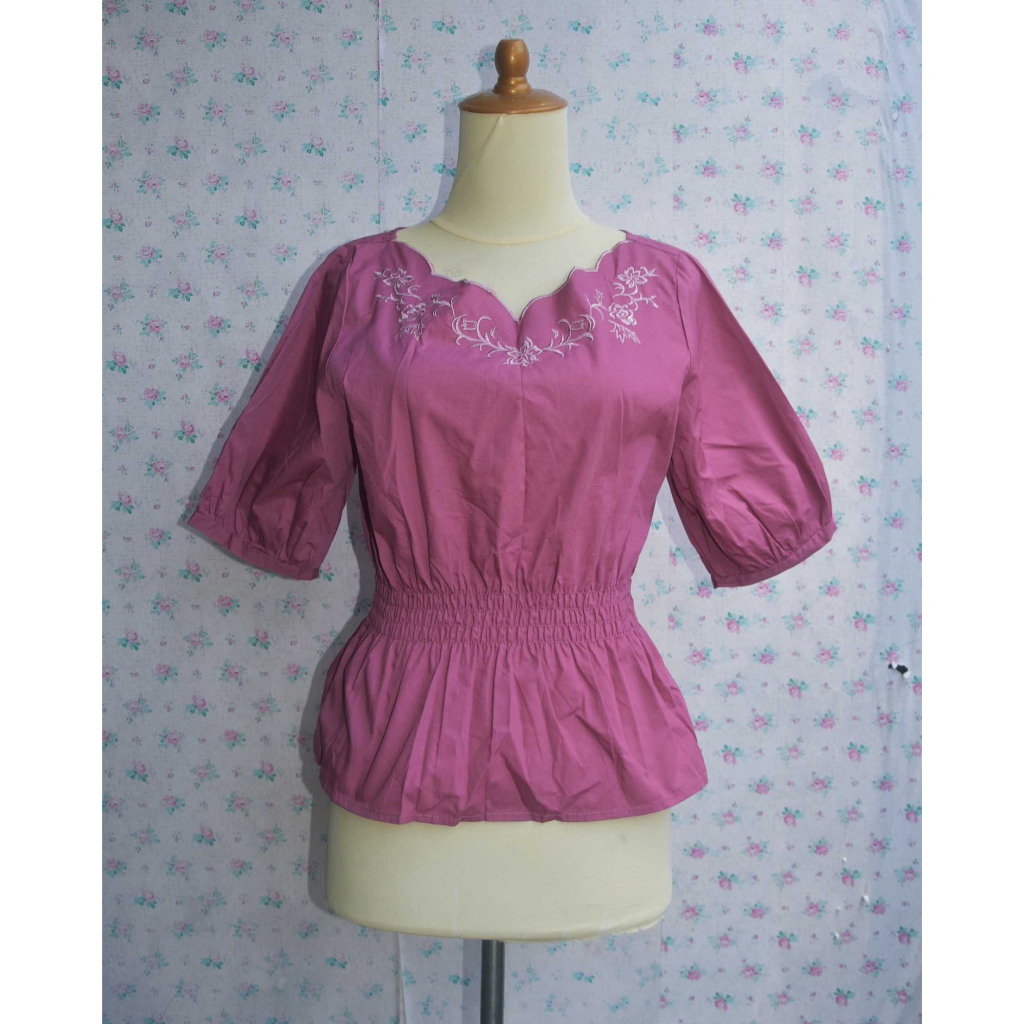 Majestic Legon  Purple with Handmade embroidery