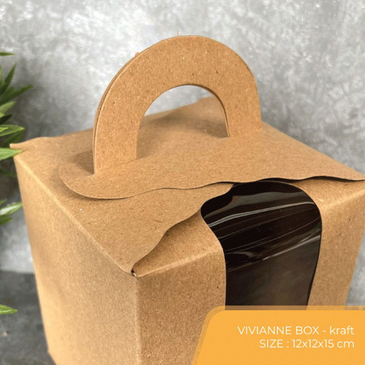 

10 pcs Box Toples 250gr Kotak Packaging Aneka Kue Dus Tutup Mika ukuran 12x12x15cm