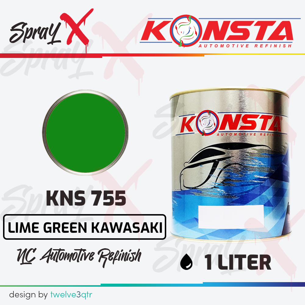 KONSTA NC SOLID LIME GREEN KAWASAKI 755 / HIJAU NINJA #755 1 LITER - CAT DUCO