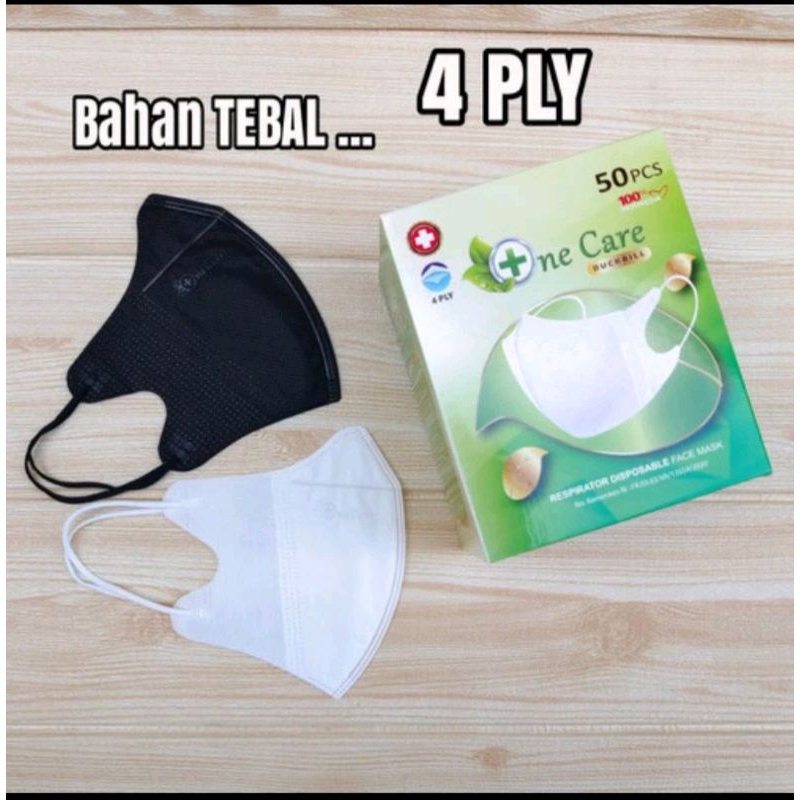 Masker Duckbill ONE CARE ISI 50pcs Embos Disposable Face mask