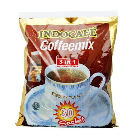 

Kopi Susu Gula Instan INDOCAFE COFFEEMIX 3IN1 isi 30's