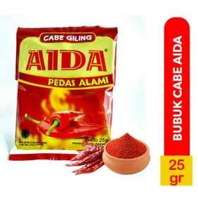 

Bubuk Cabe Aida 25 gram (kemasan kecil)