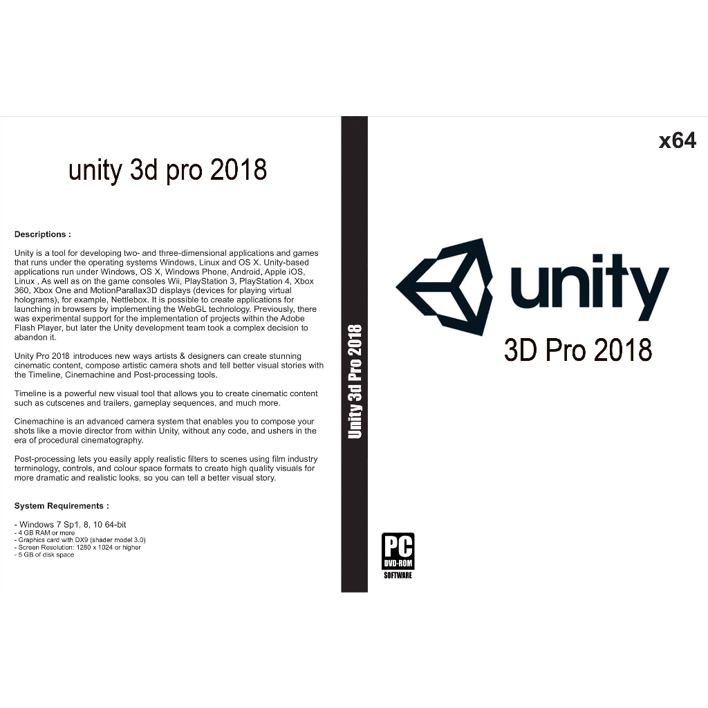 UNITY 3D PRO 2018 x64