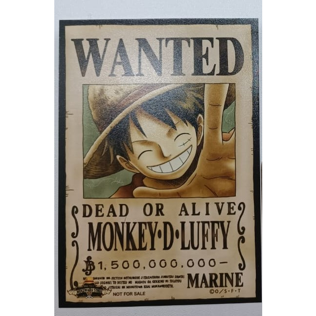 One Piece Mugiwara Store Mini Wanted Poster Monkey D Luffy Bounty Limited Japan Strawhat