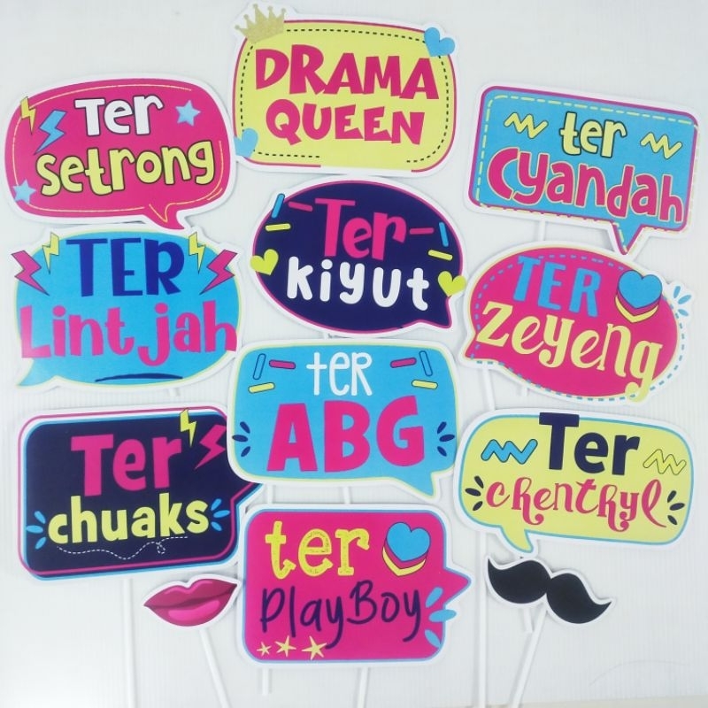 PROPS REUNI DRAMA QUEEN PROPS PHOTOBOOTH AKSESORIS FOTO DEKORASI