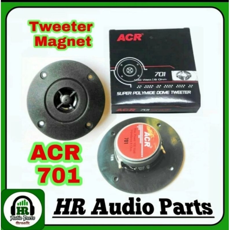 Tweeter ACR 701 100W 8ohm Speaker Twiter Magnet Super Polymide Dome Tweeter