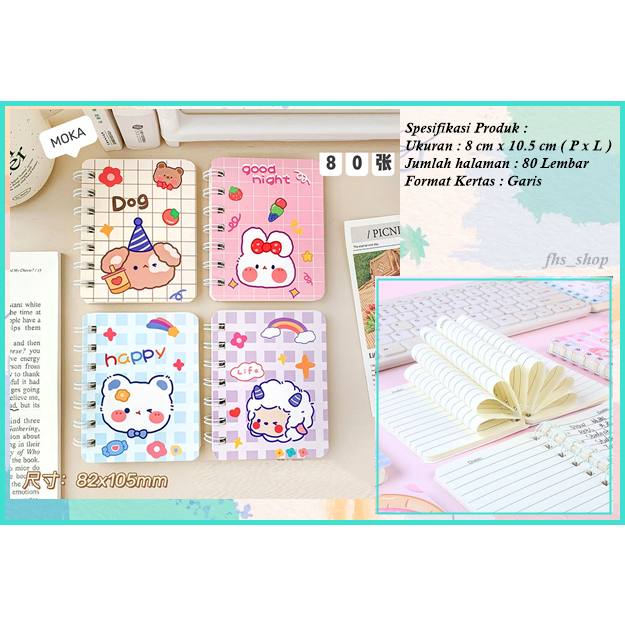 

Notebook Scrapbook A7 Notebook Mini Cute Notebook Lucu A7 Buku Tulis Notebook Aesthetic Notebook Mini Pocket Cute Grid Animal Notebook A7