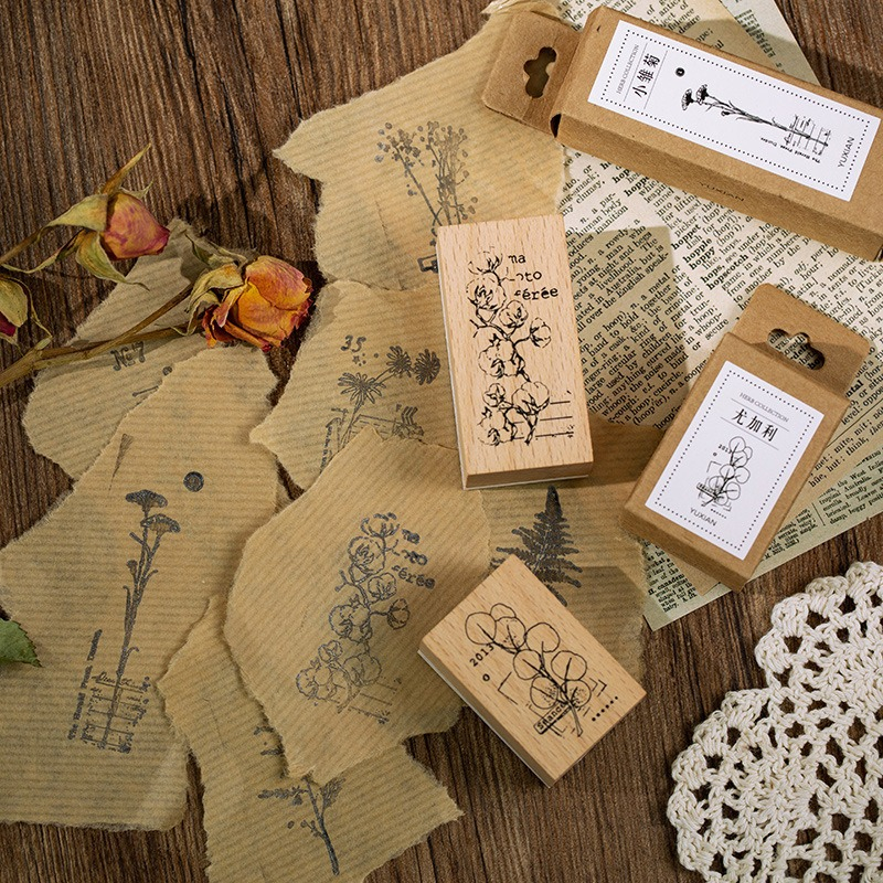 

[Artopia] 1pcs Stempel Kayu Tanaman / Plant Rubber Stamp Estetik Aesthetic DIY Bujo Journaling Scrapbook Hiasan Wood