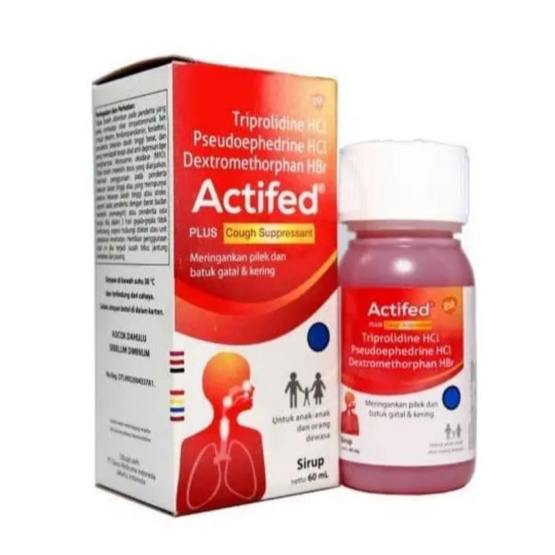 Actifed Plus Cough Supressant Sirup 60 ml (Merah)