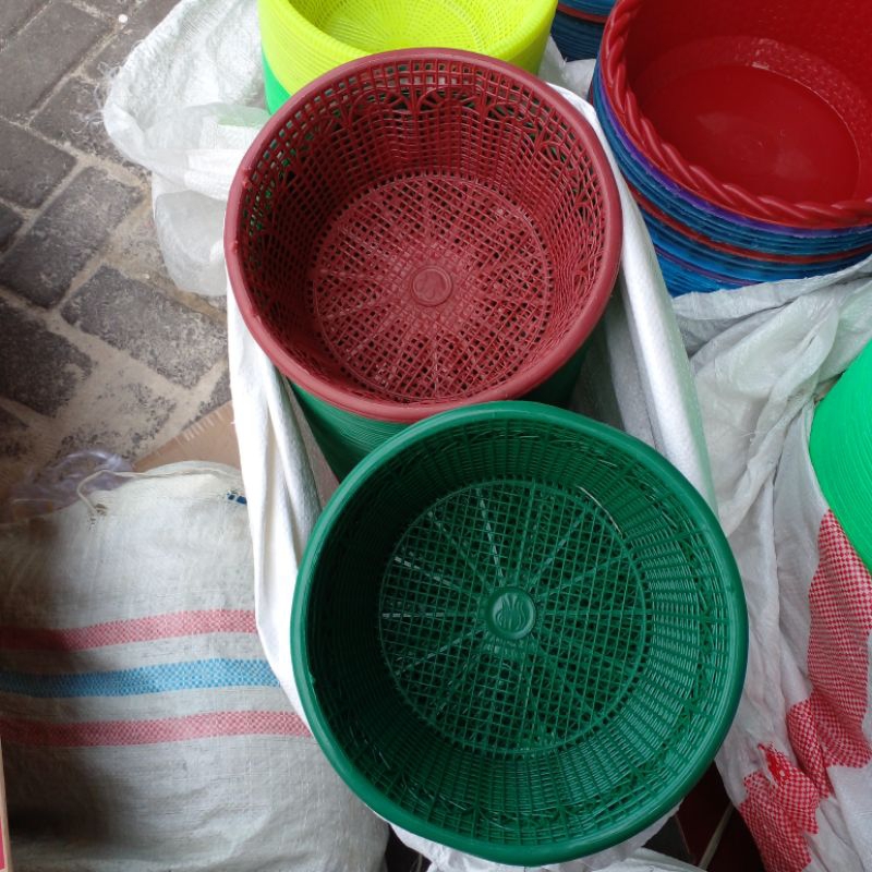 1 Lusin (12 biji) Wakul plastik ceting nasi hajatan marang besek tasyakuran wakul telor