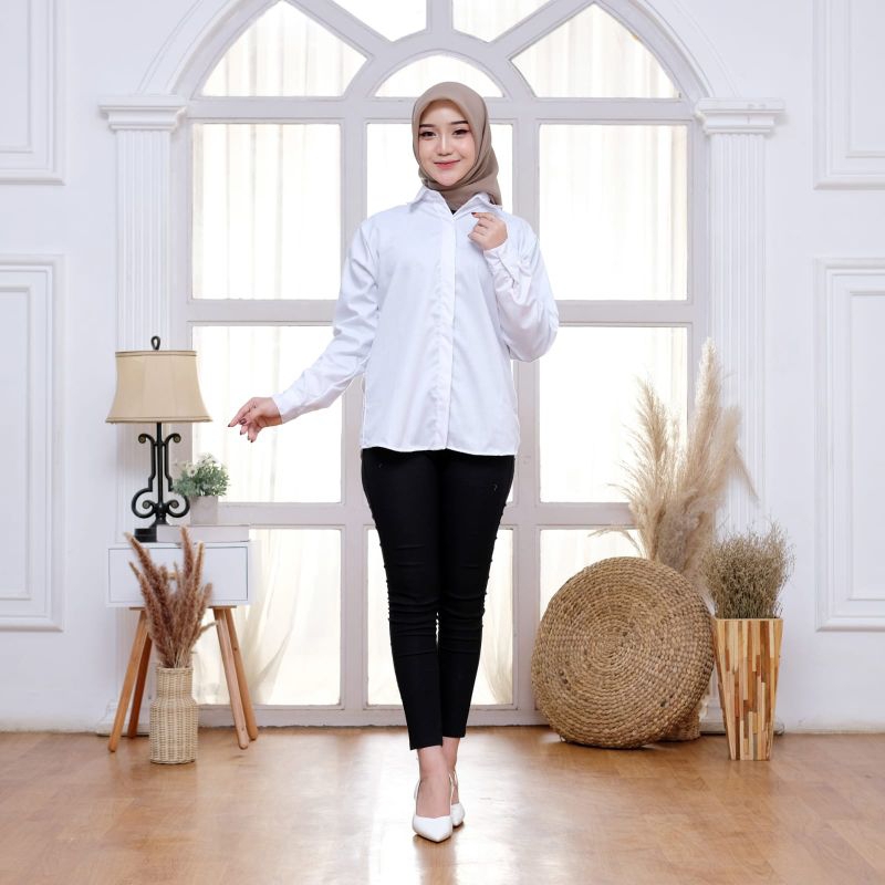 KEMEJA PUTIH WANITA FORMAL KEMEJA PUTIH KANTOR KEMEJA KANTOR WANITA Atasan Kemeja Putih Wanita Kemej