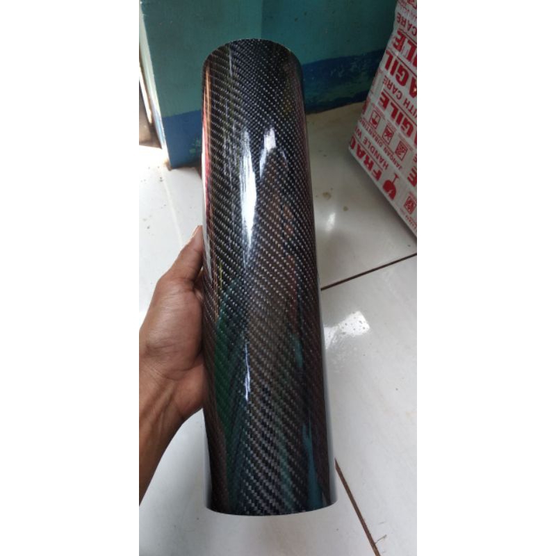 Silincer Carbon 4Tak ukuran 3,5 inch Carbon fiber untuk motor 4stroke kosongan atau pipa carbon saja
