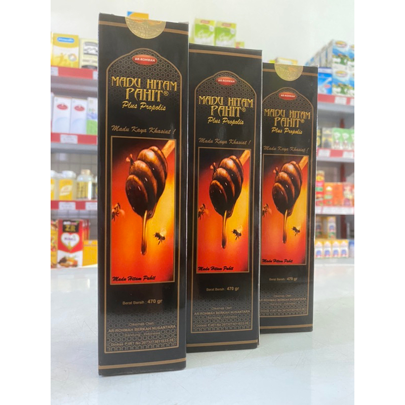 

Madu Hitam Pahit Ar rohmah Plus Propolis / Madu hitam pahit470gram || Ratu Lebah Madu Asli 100% Original