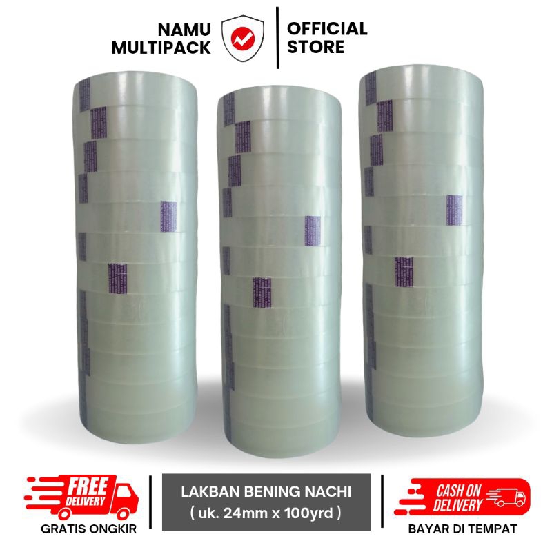 

LAKBAN BENING NACHI 1 INCH 24MM X 144R / SLOP / HIGH QUALITY / HARGA GROSIR