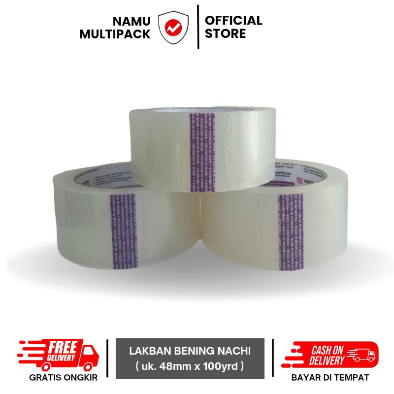 

LAKBAN BENING NACHI 2 INCH 48MM X 100Y / PCS / HIGH QUALITY / HARGA GROSIR