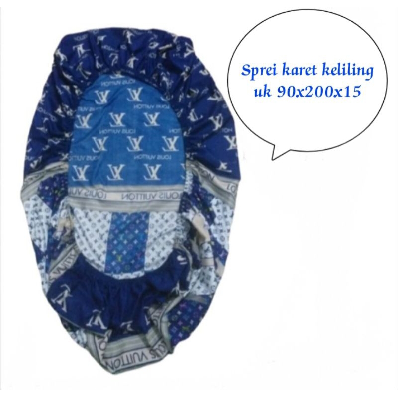Sprei Karet Keliling Anti Kusut No 4 Uk 90x200x15