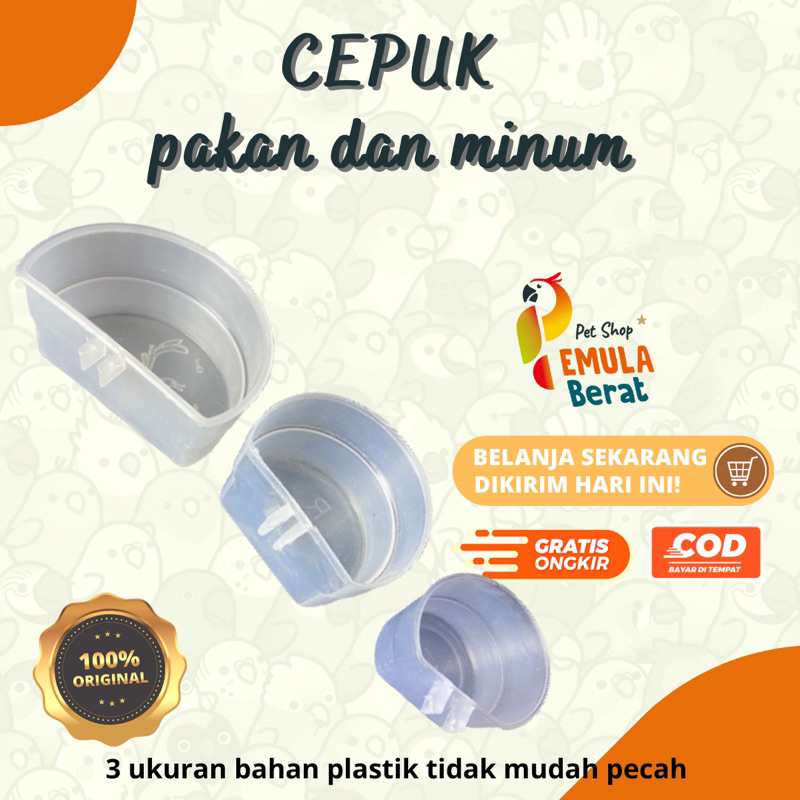 CEPUK MAKAN DAN MINUMAN BURUNG KICAU ANTI PECAH CEPUK MINUM BURUNG CEPUK SANGKAR ANTI PECAH