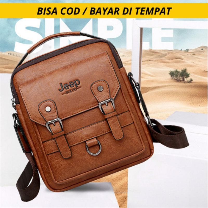 Jeep || Tas Selempang Pria Kulit Premium Bag Jeep // Tas Curren