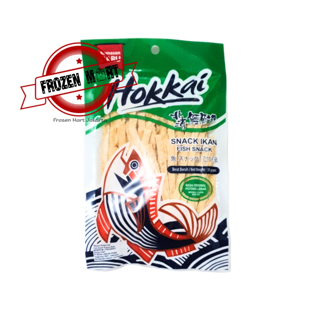 HOKKAI Fish Snack Original / Snack Ikan Potong Tebal / Cemilan 38 Gram