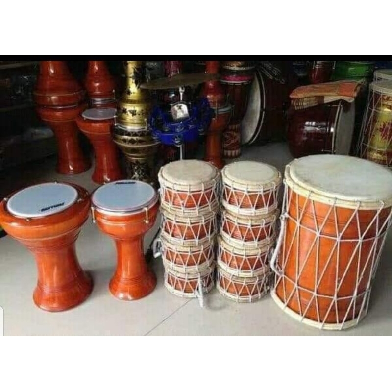 Alat Musik Satu Set Marawis Polos Super Bonus Tas