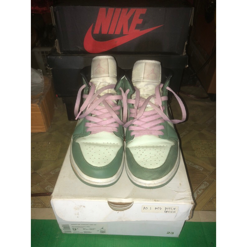 Nike Air Jordan 1 Mid SE Dutch Green (100% Authentic) - 41 WMNS