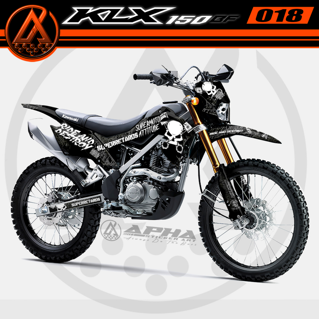 STICKER DECAL MOTOR KLX 150 G, KLX BF 150, KLX G 150 BF EXTREME MODEL GRAFIS 018