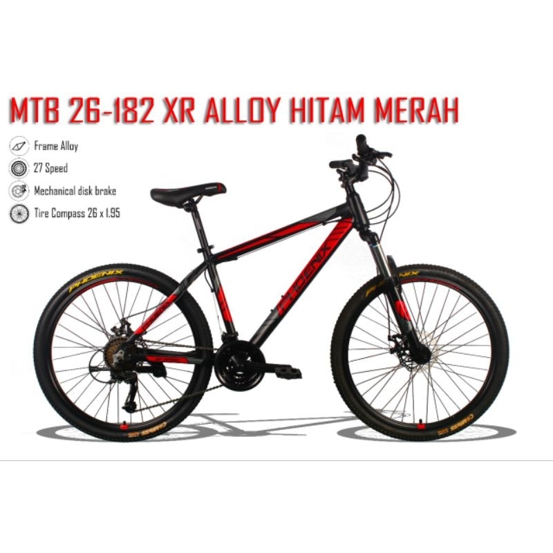 Sepeda MTB 26 PHOENIX 182 XR 27 Speed Alloy Phoenix Original