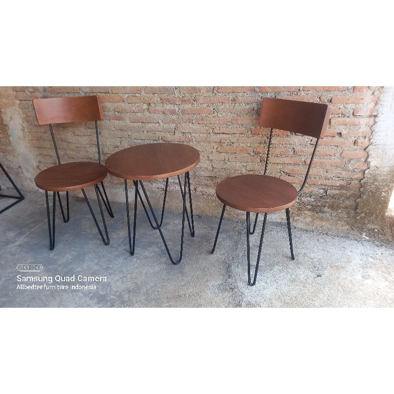 kursi cafe besi dan kayu | kursi teras rumah | kursi makan besi dan kayu | kursi warung