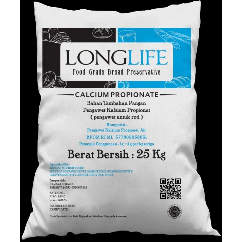 

Calcium Propionate Food Grade / Kalsium Pengawet Roti - Repack 100g