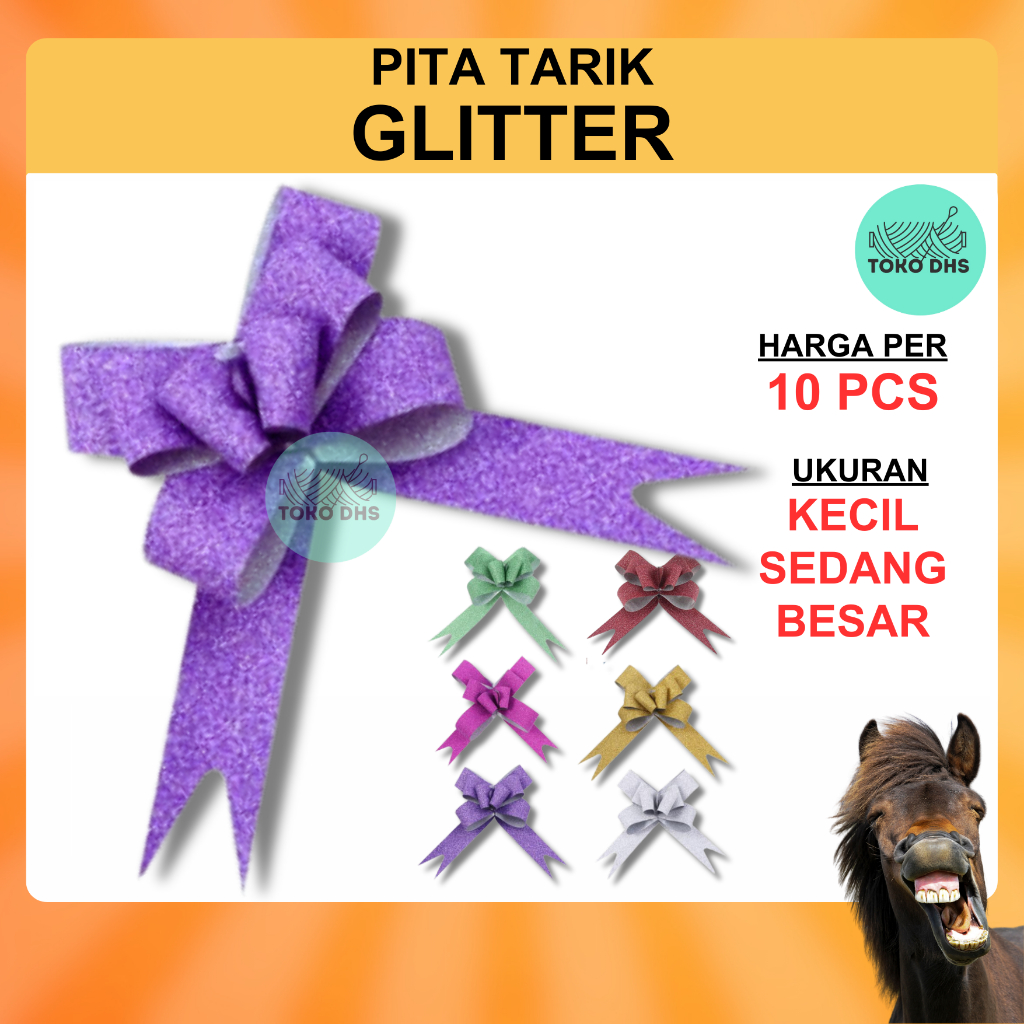 

Pita Tarik GLITTER / Pita Serut Kerlip