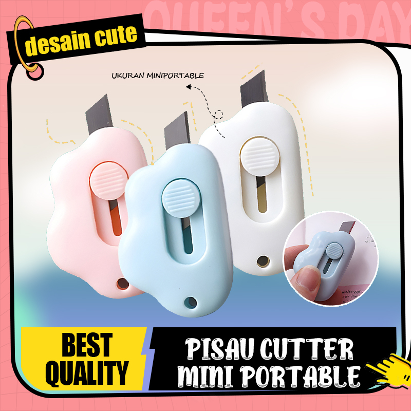 

Mini Cutter Lucu Bentuk Awan Pisau Kartun Untuk Alat Tulis Kantor Cutter Portable