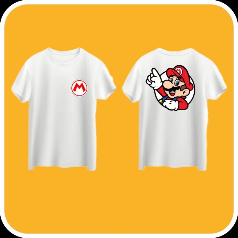 KAOS MARIO BROS TERBARU//KAOS MARIO BROS EDISI WARNA PUTIH