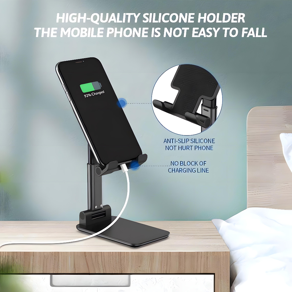 Dy Holder Stand Hp Foldable Liftable Universal Dudukan Hp Meja Folding Desktop Ah009 - Laqoe Terbaik