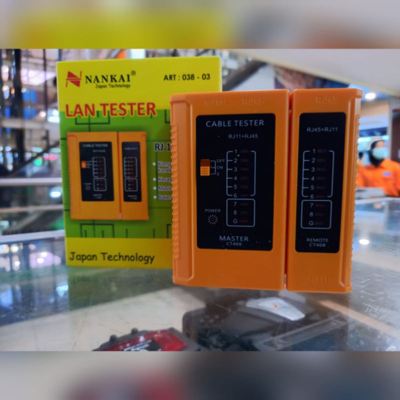 Lan tester Alat penguji kabel rj 11 Lan rj45 telepon tester rj 45 / rj 11 NANKAI Nankai