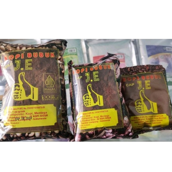 

KOPI BUBUK Cap J.E Kemasan 200gr/90gr/50gr