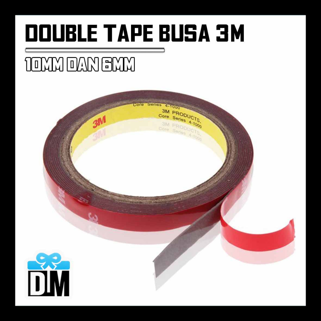 

Double Tape Busa Foam Perekat Lem 3M Busa Ukuran Kecil 6 mm dan 10 mm