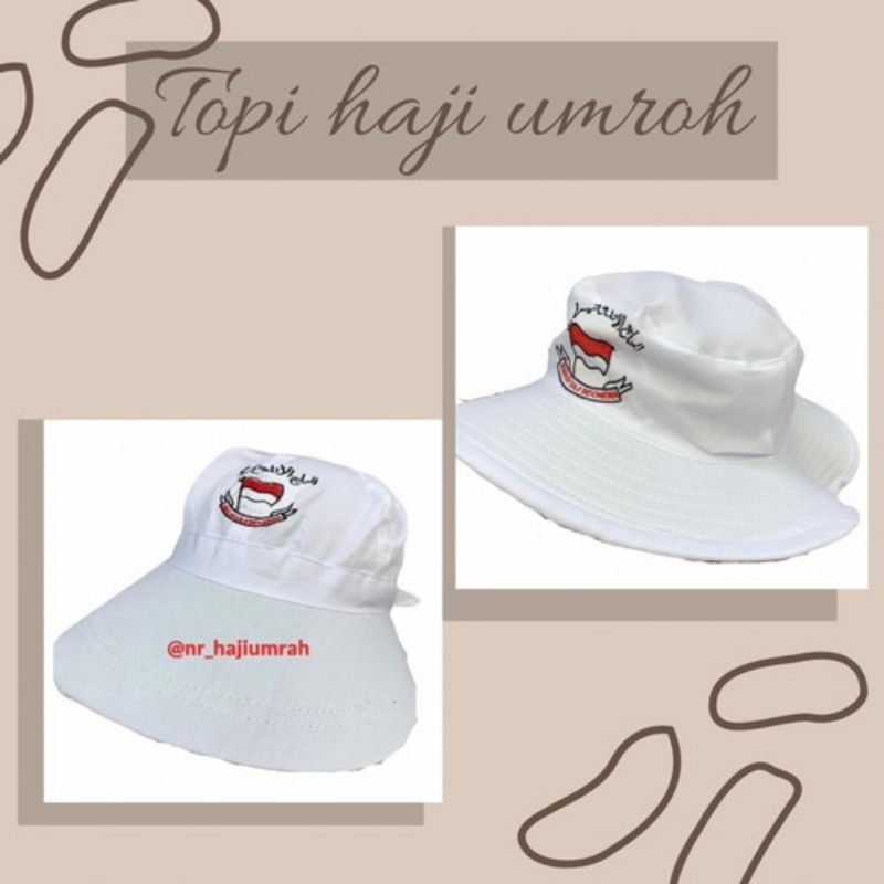 TOPI HAJI/UMROH WANITA BORDIR JEMA'AH HAJI INDONESIA
