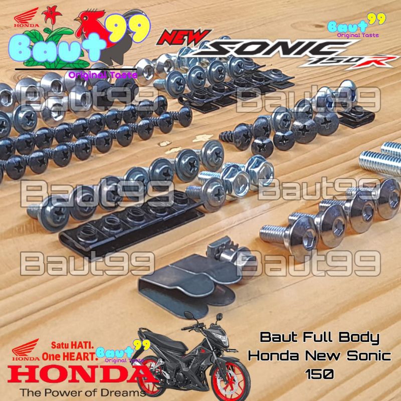 Baut Fullset body Honda new Sonic