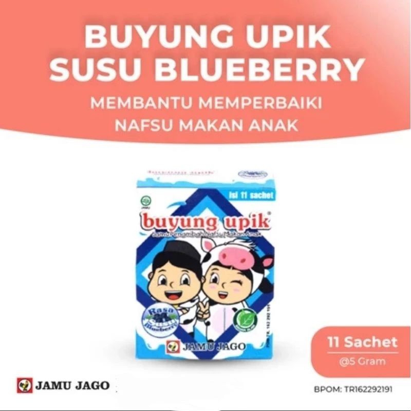 

buyung upik susu bluberi 11 shaset jamu jago