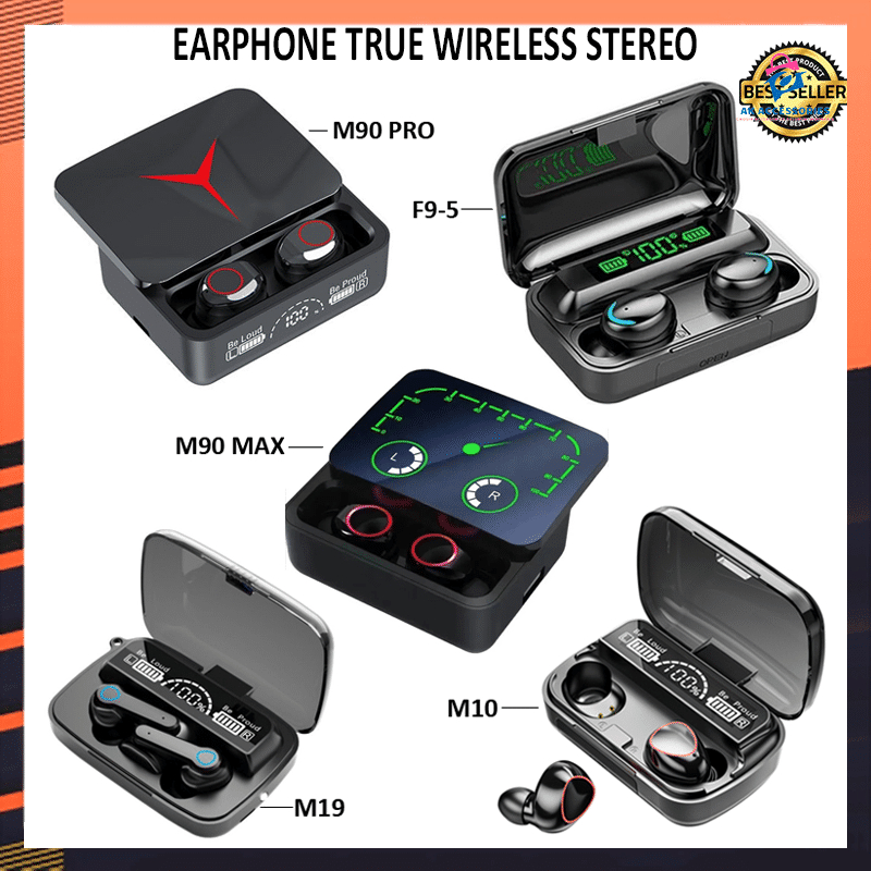 AKACC HEADSET BLUETOOTH TWS WIRELESS STEREO GAMING M10/F9-5/M19/M90 MAX/M90 PRO/M30 PRO HANDSFREE