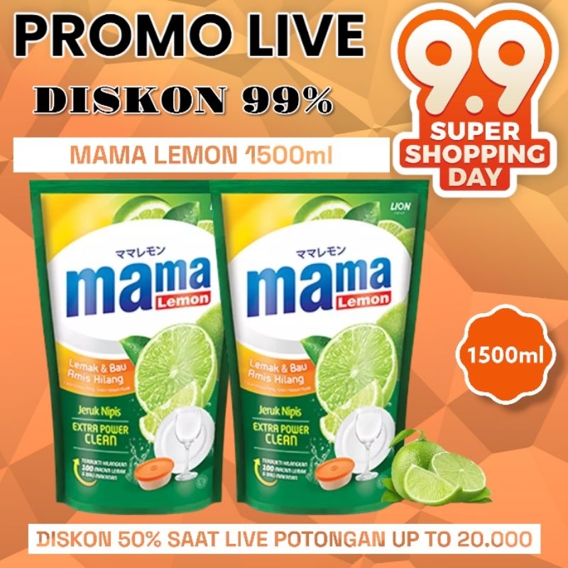 Mama Lemon Besar Promo Live Sabun Cuci Piring Mama Lemon Promo Termurah
