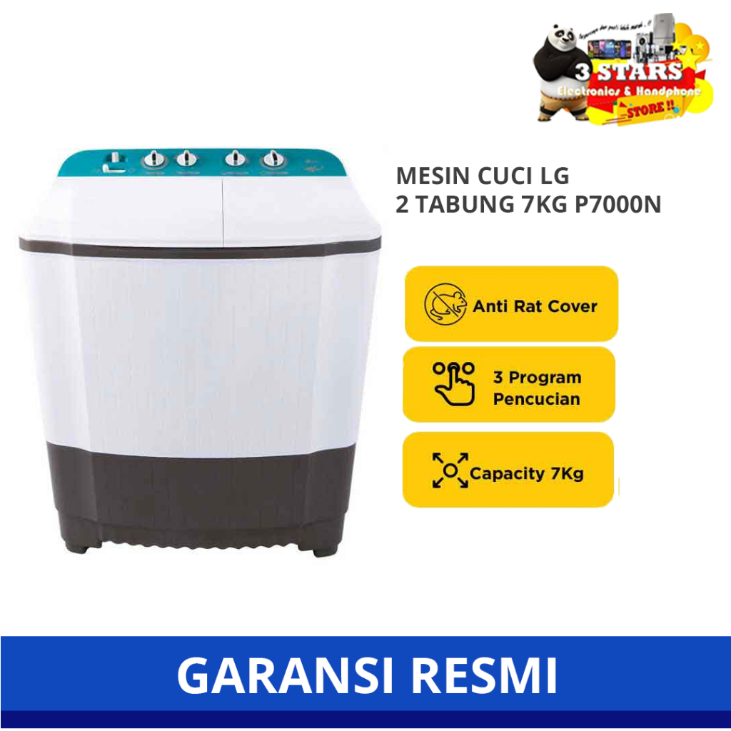 MESIN CUCI LG 2 TABUNG 7KG P7000N P 7000N GARANSI RESMI