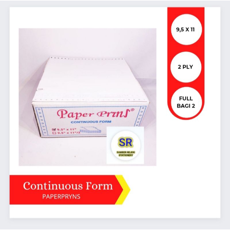 

CONTINUOUS FORM FULL (9,5 X 11) 2 PLY (BAGI 2)