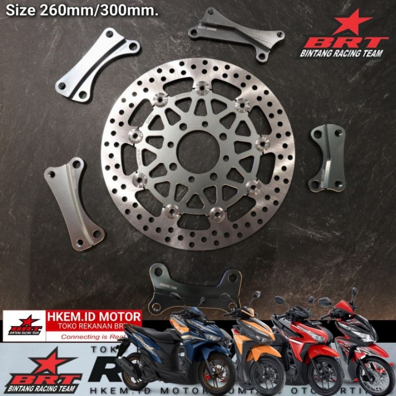 Piringan Cakram Vario 125 150 disc Brake Floating 260mm High Carbon Steel BRT ORIGINAL