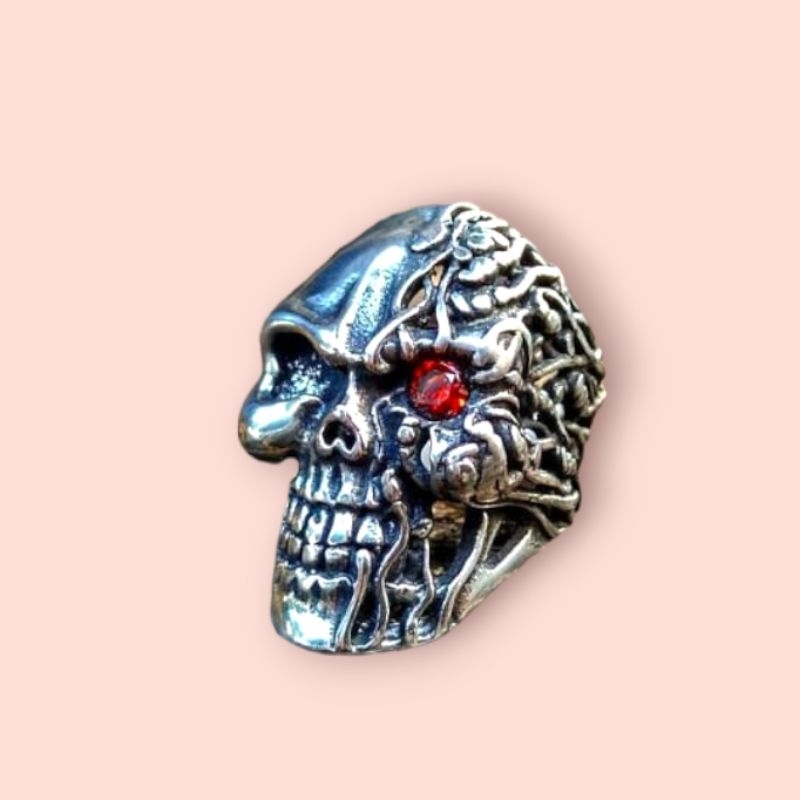 Cincin Skull ring Terminator Titanium