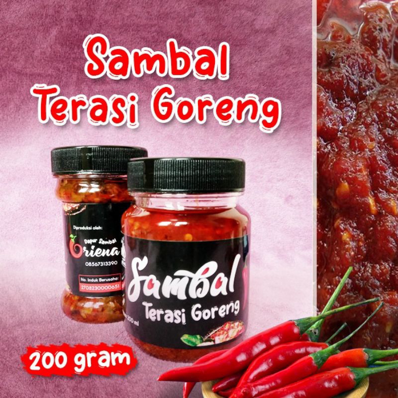 

SAMBAL TERASI GORENG / Dapur Sambal Oriena 200 Gram