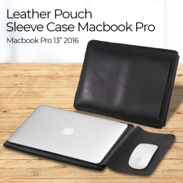 Promo Tas Kulit 13 inch Leather PU Laptop Sleeve Macbook Air Pro Notebook Berkualitas