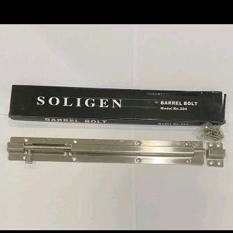 Soligen 12" grendel pintu jendela 10 inchi pacok gerendel stainless ss grendel slot 30cm